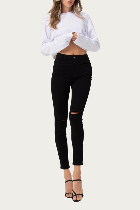 Jelly Jeans - HIGH-RISE DISTRESSED SKINNY JEANS