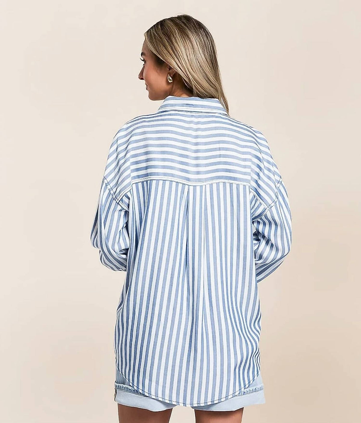 Blu Pepper - Stripe Button Top