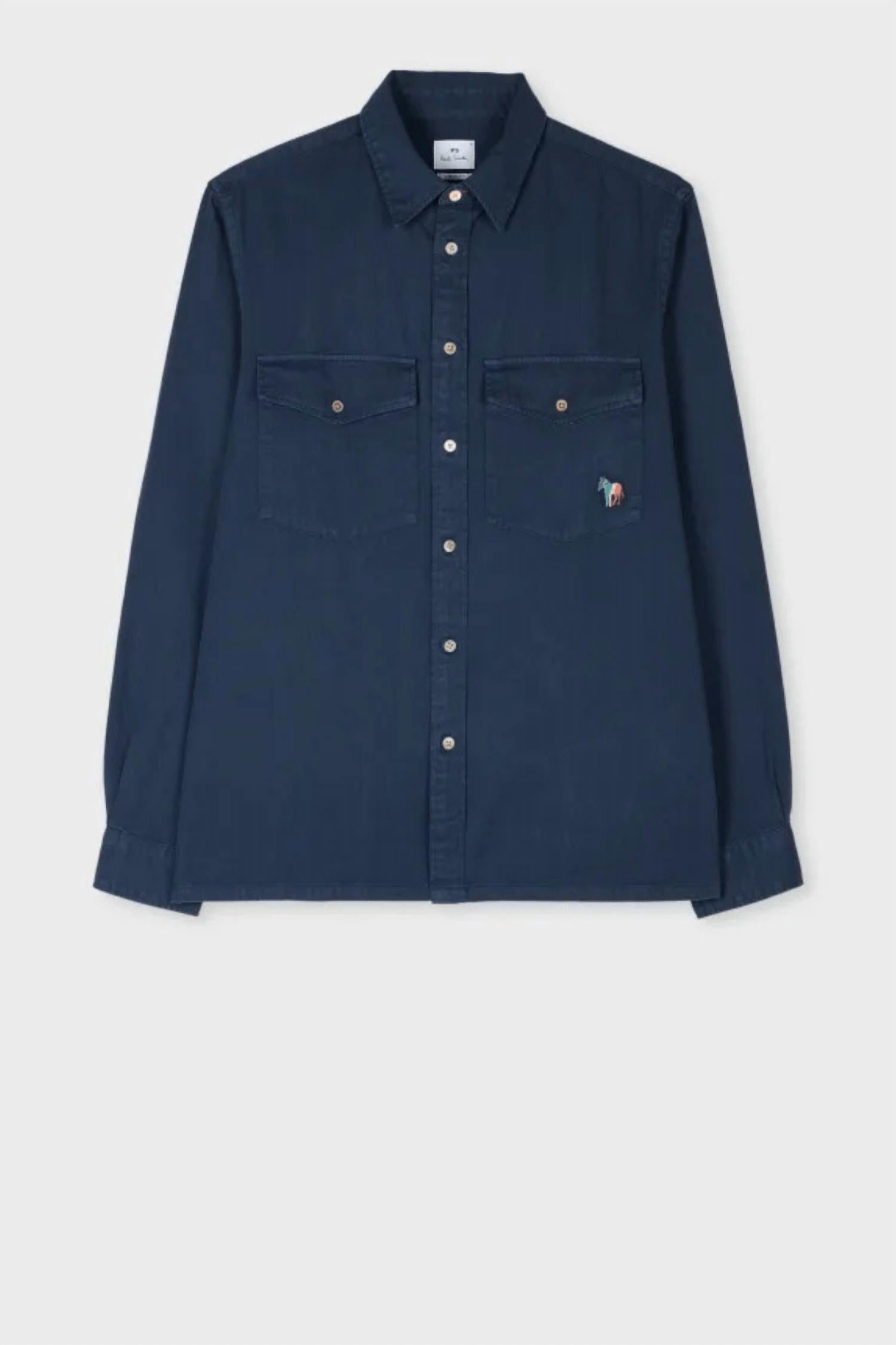 Paul Smith - Broad Stripe Zebra Logo Pocket Shirt