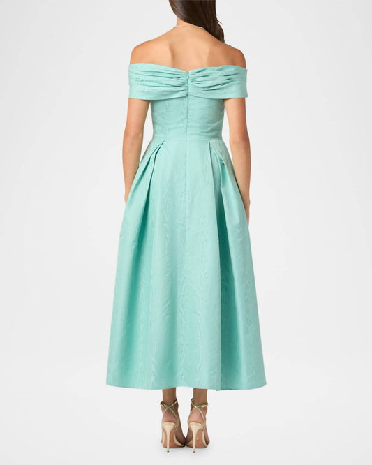 Shoshanna - June Pleated Off-shoulder Midi Dress