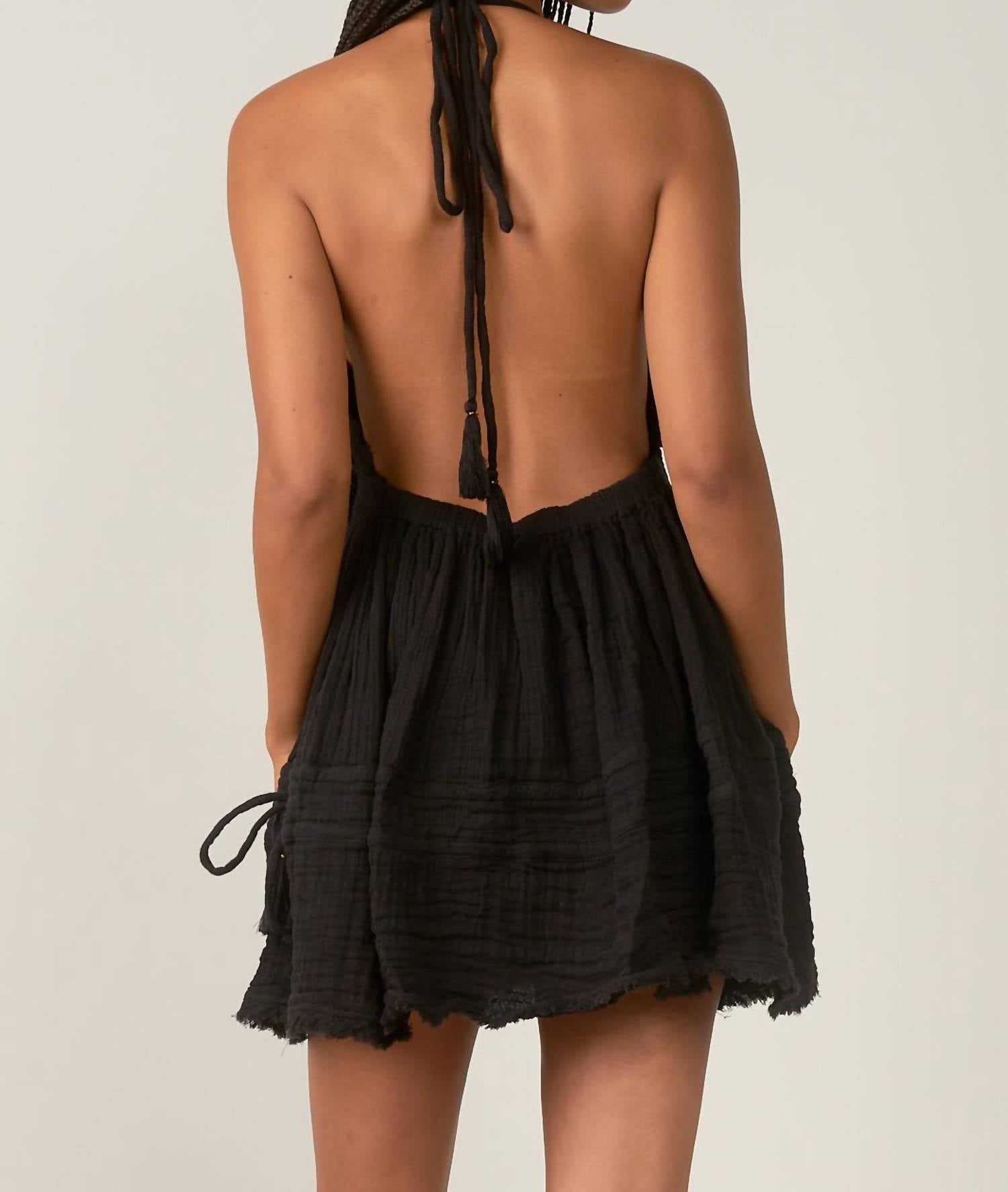 Elan - HALTER MINI DRESS