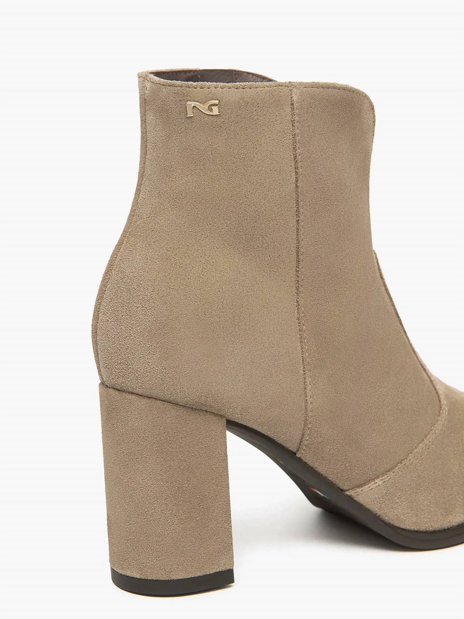 Nerogiardini - Women's Velour High Heel Ankle Bootie