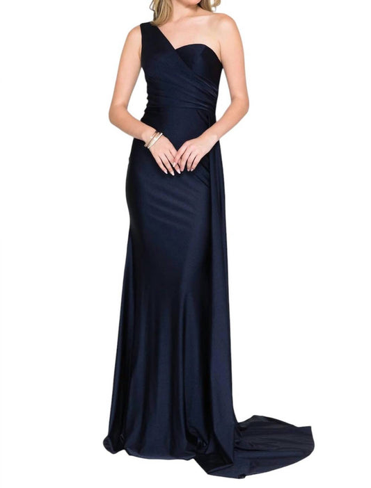 Amelia Couture - FITTED ONE SHOULDER LYCRA GOWN