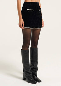 Moon River - Velvet Quilted Skirt