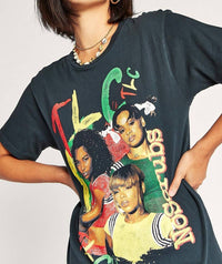 DAYDREAMER TLC No Scrubs Tee in vintage black - women's t-shirt - detail view