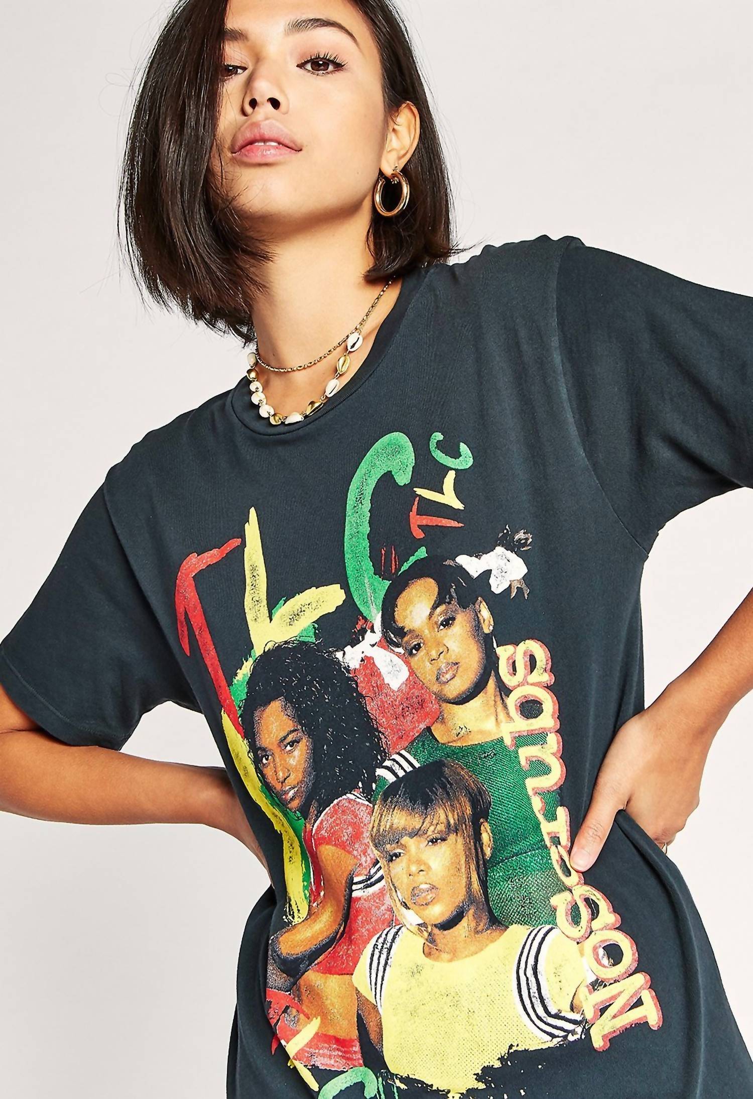 DAYDREAMER TLC No Scrubs Tee in vintage black - women's t-shirt - alternate view