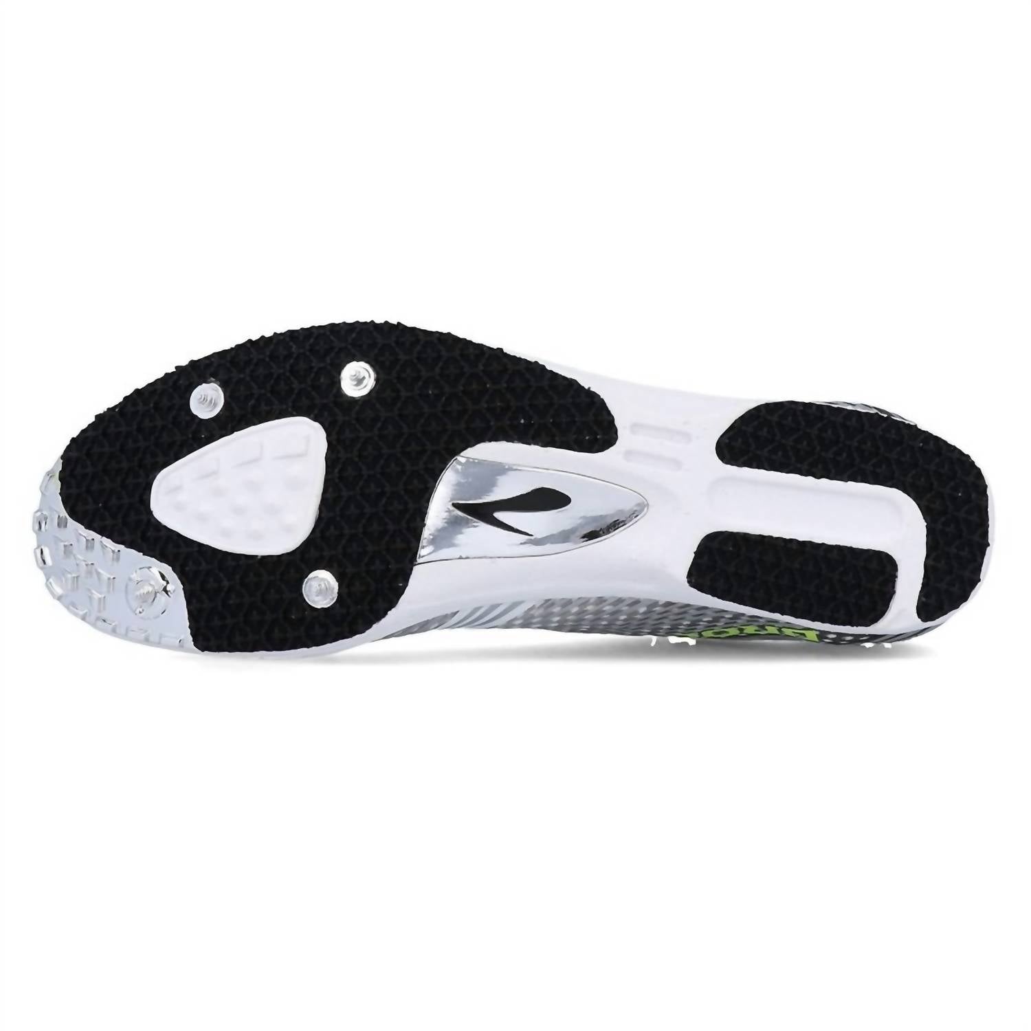 BROOKS Men's Wire V4 Shoes in white black nightlife - men's shoe - detail view