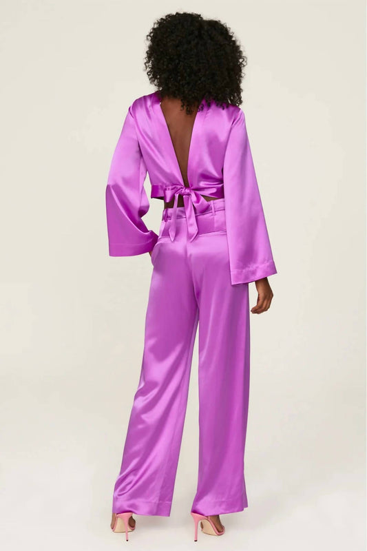 Something Navy - Silky Wide Leg Trousers