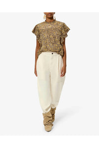 ISABEL MARANT Daliyane Top in khaki - women's blouse - alternate view