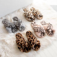 Pretty Simple - Women's Leopard Criss-cross Slipper Slides