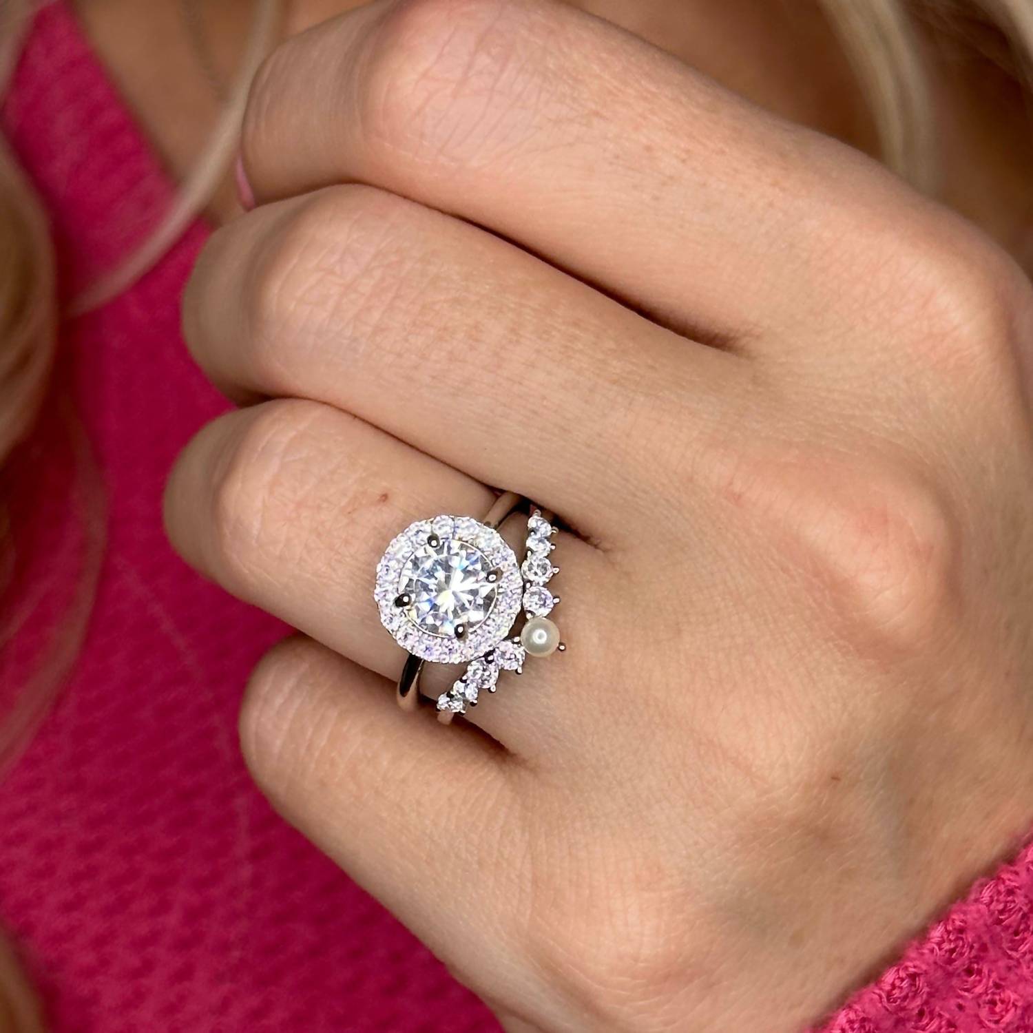 Starlette Women's Natalie Stackable Ring in silver - women's jewelry - view 4