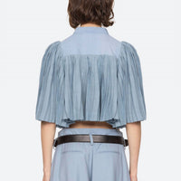 Sea - Solene Pleated Short Sleeve Top