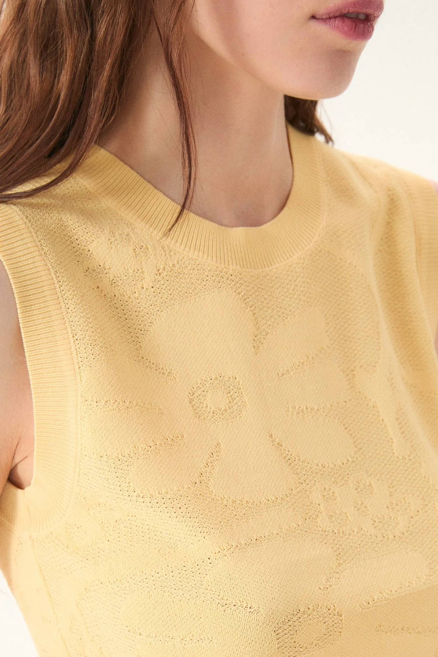 Deluc - Icaria Textured Floral Knit Top