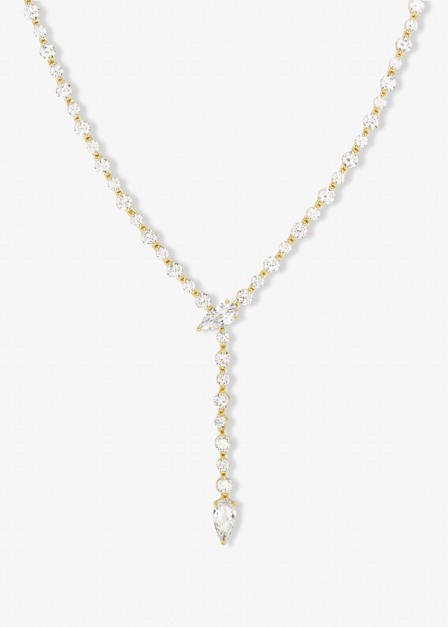 Melinda Maria - Women's She's Arrived 16" Lariat Tennis Necklace