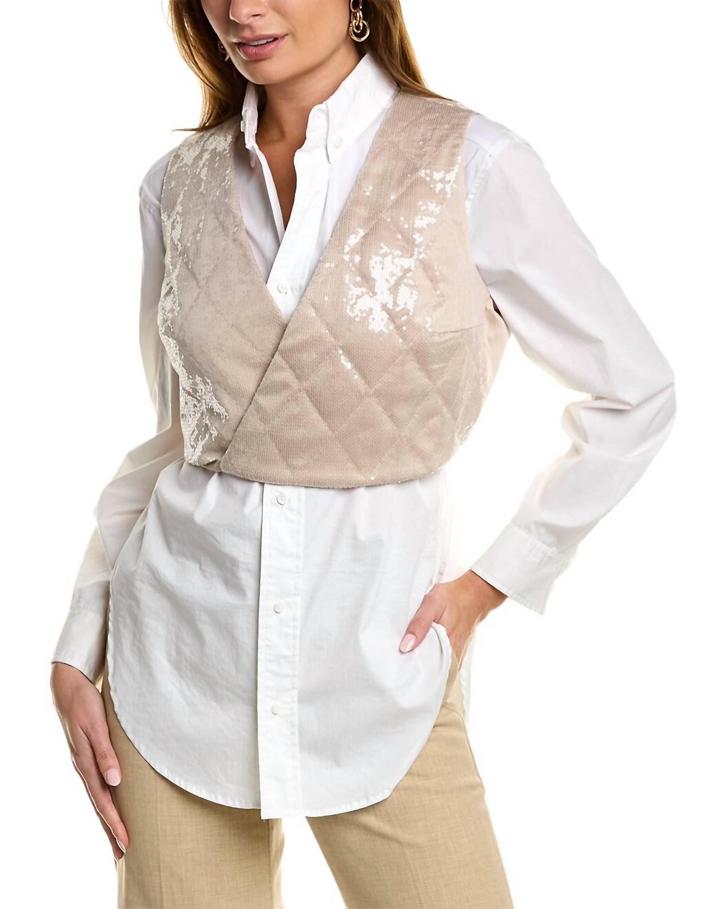 Brunello Cucinelli - Acetate Waistcoat Shirt