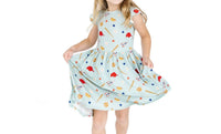 Emerson And Friends - Girl's Play Ball Baseball Short Sleeve Bamboo Twirl Dress