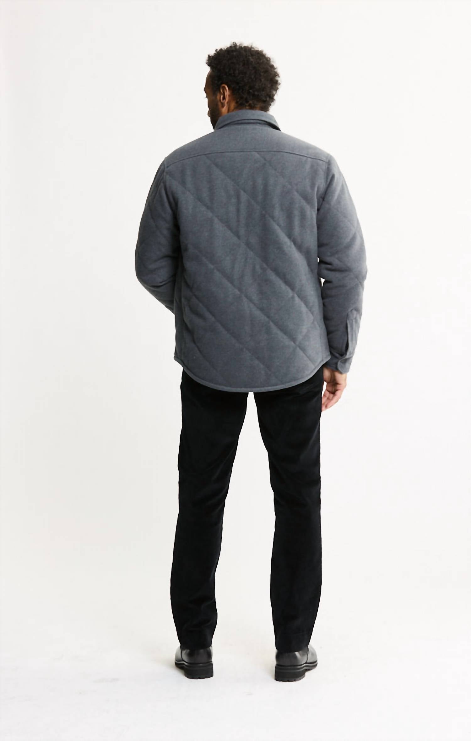 Jachs New York - Quilted Brushed Knit Shirt Jacket