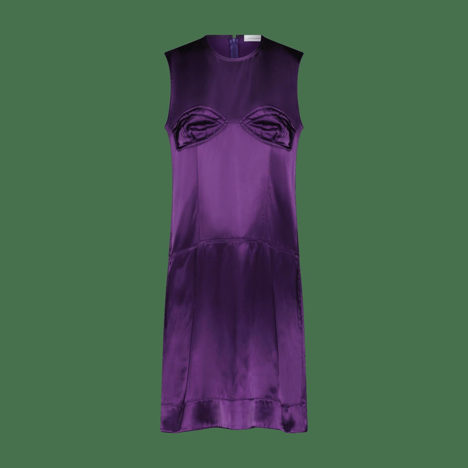 Marina Moscone - Satin Bust Detail Dress