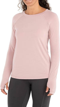 FREE FLY Women's Bamboo Shade Long Sleeve Top in harbor pink - women's long sleeve top