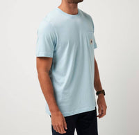 TravisMathew Euro Trip Short Sleeve Tee in cory blue - men's t-shirt - alternate view