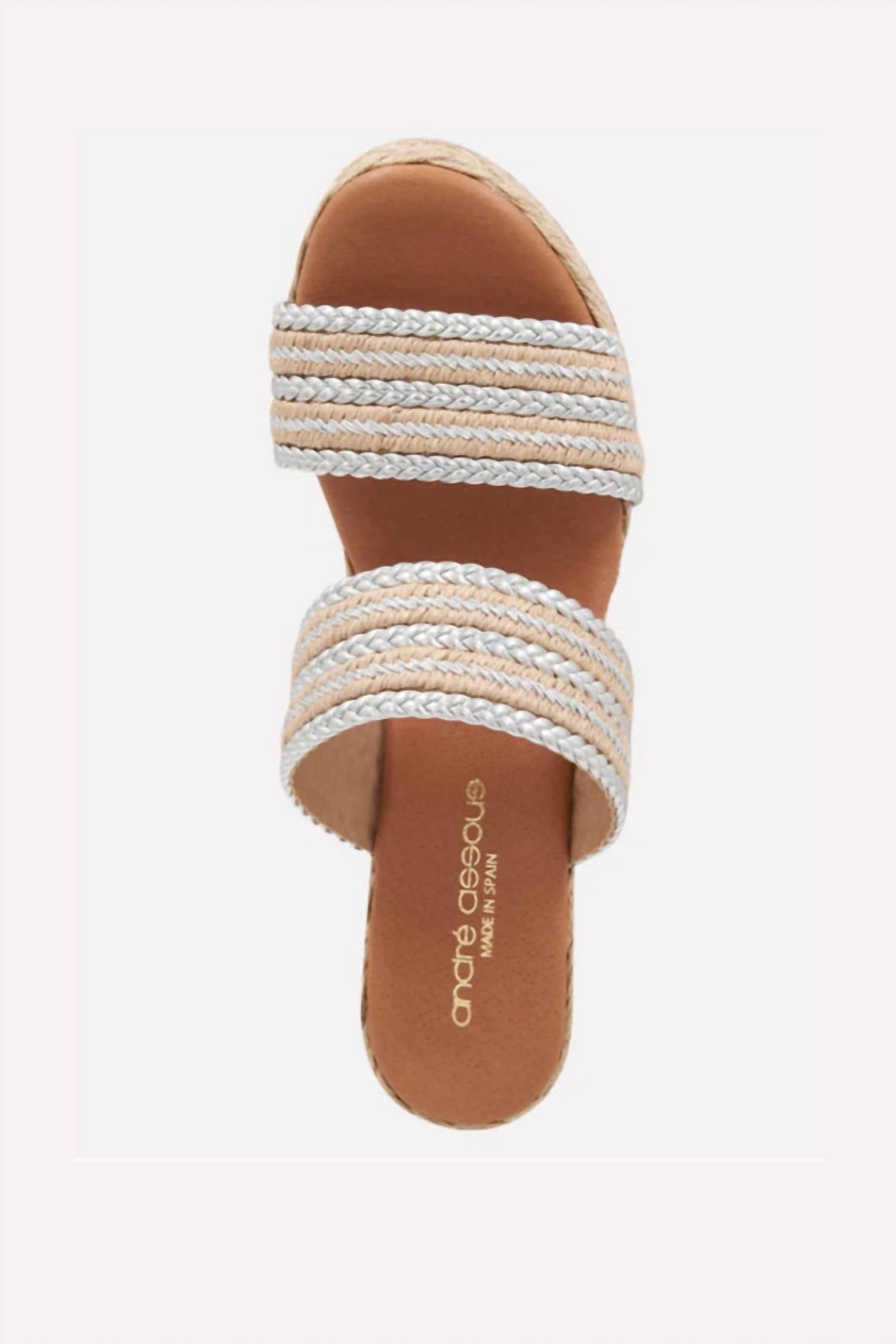 Andre Assous - Women's Nolita Metallic Raffia Wedges