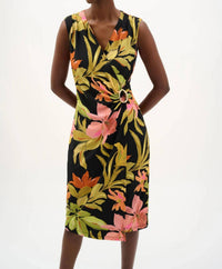 Joseph Ribkoff - Floral Tropical Print Wrap Dress