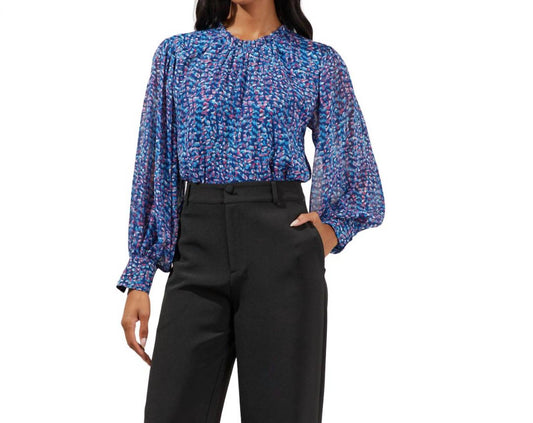 Sugarlips - Lander Floral Balloon Sleeve Blouse