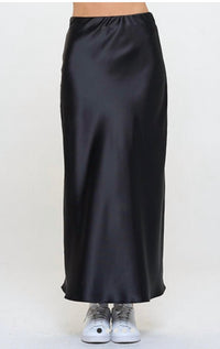 Perfectwhitetee - Satin Bias Skirt