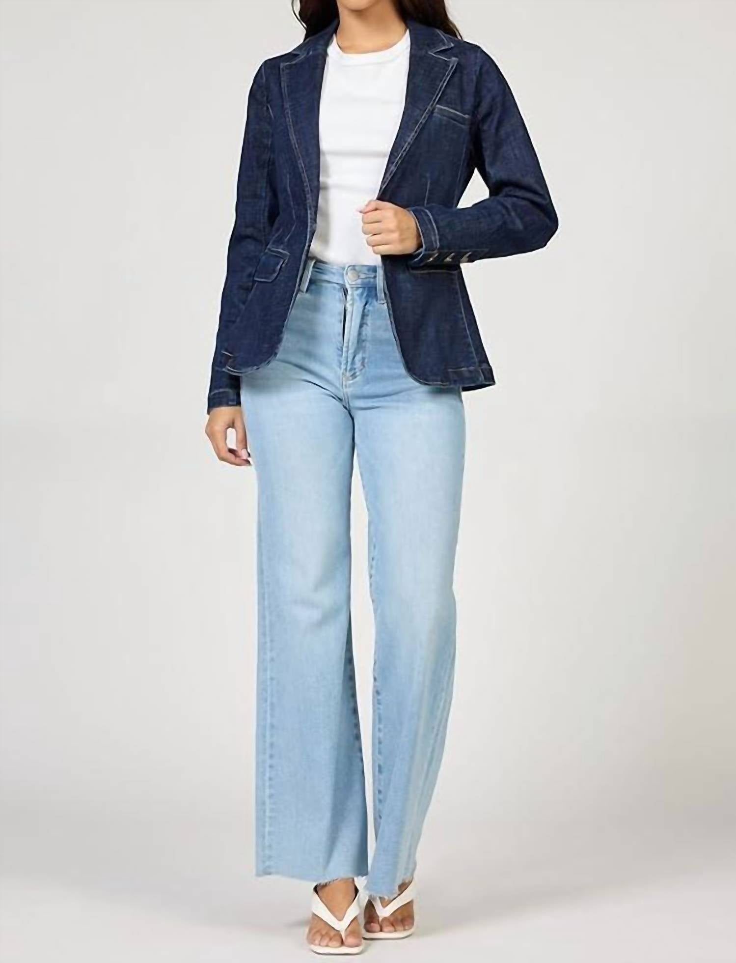 DEAR JOHN DENIM Minah Denim Blazer in naval academy - women's jacket - view 4