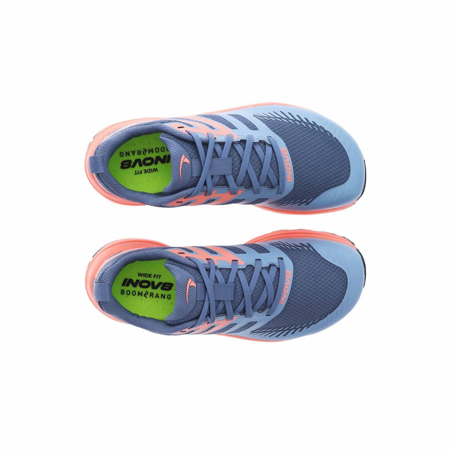 inov-8 Women's Trailfly Max Shoe in blue grey coral light grey - women's shoe - alternate view