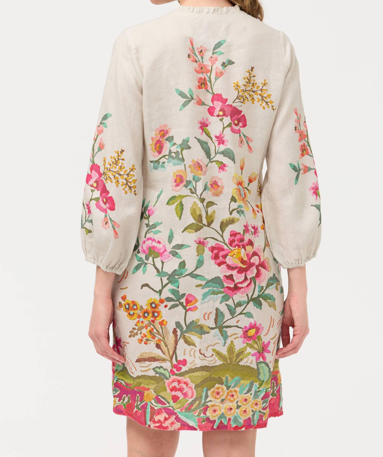 Johnny Was SHIFT FIELD DRESS in ecru miraze - women's dress - alternate view