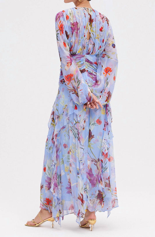 Patbo - Lily Flower Long Sleeve Long Dress