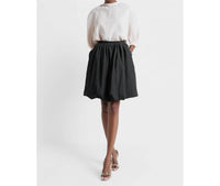 naked zebra Bubble Skirt With Elastic Waistband in black - women's skirt - detail view