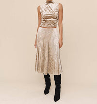 Bella Dahl - Clean Waist Pleated Midi Skirt