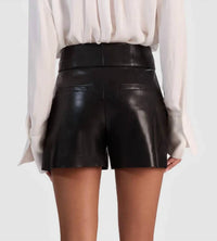 Alice + Olivia - Baylor Ultra High Rise Vegan Leather Short