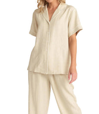 Faceplant Dreams - Women's Linen Blend Pj Capri Pant