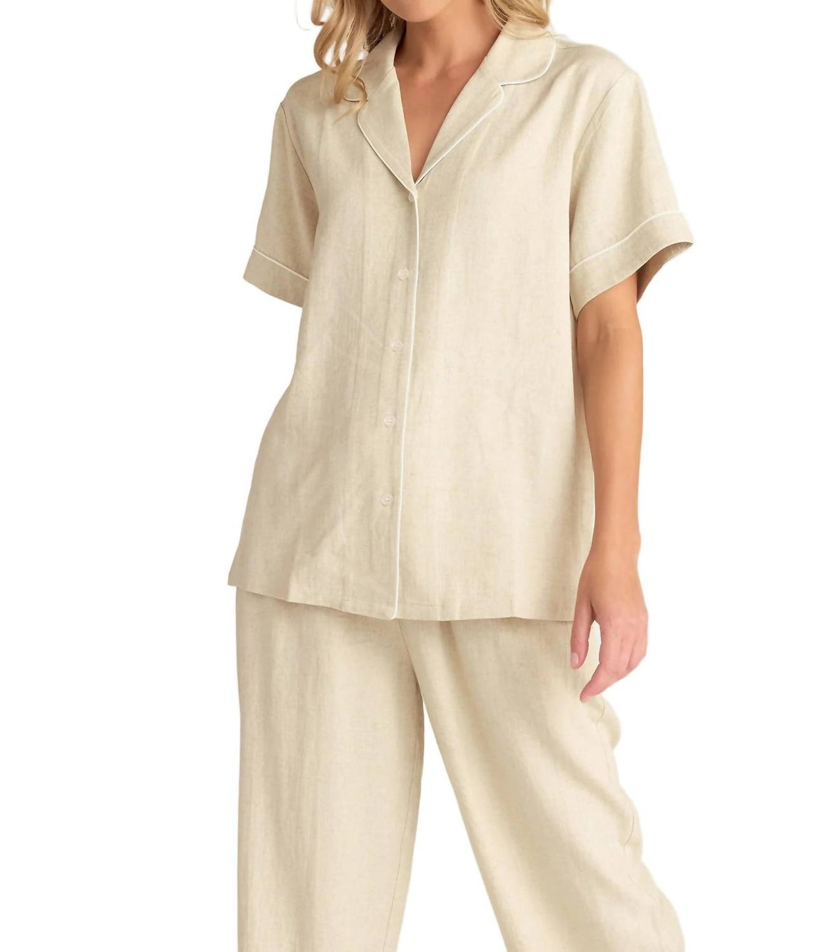 Faceplant Dreams - Women's Linen Blend Pj Capri Pant