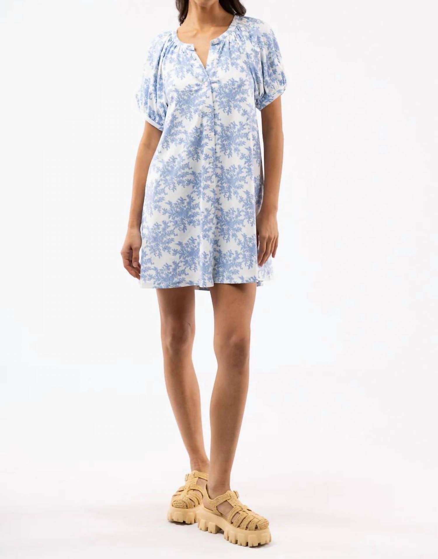 SMITH & QUINN Posie Mini Dress in rose bushel blue - women's dress