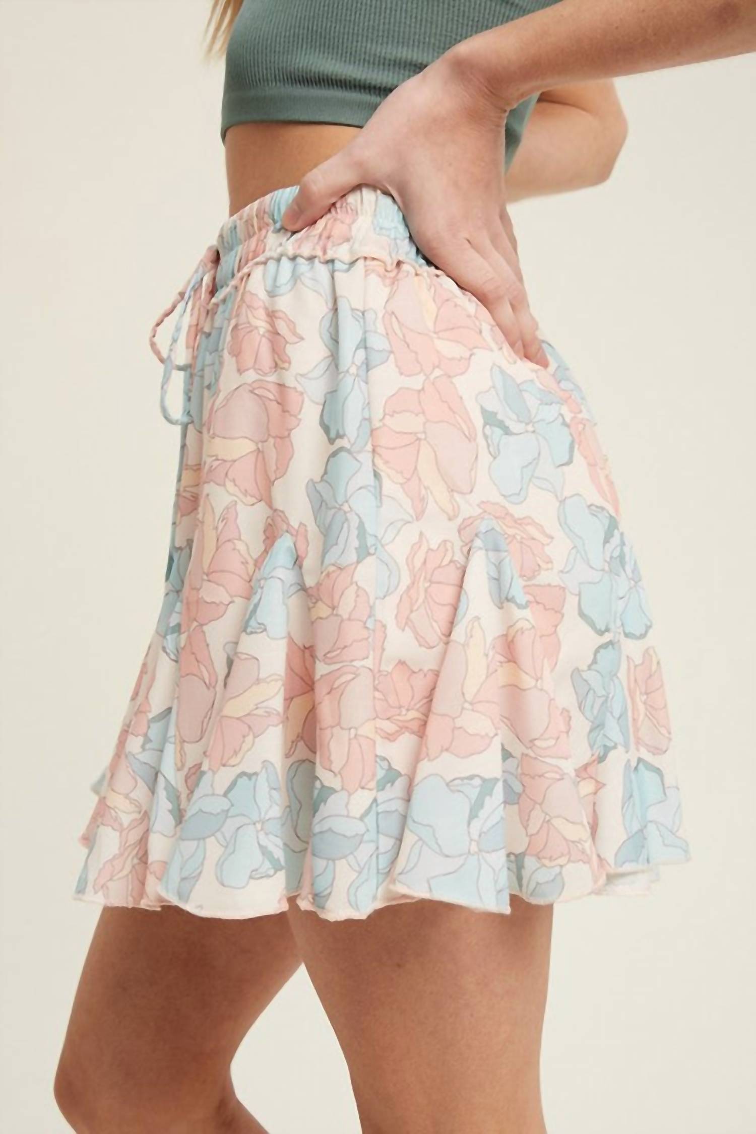 Wishlist - Floral Tiered Skirt