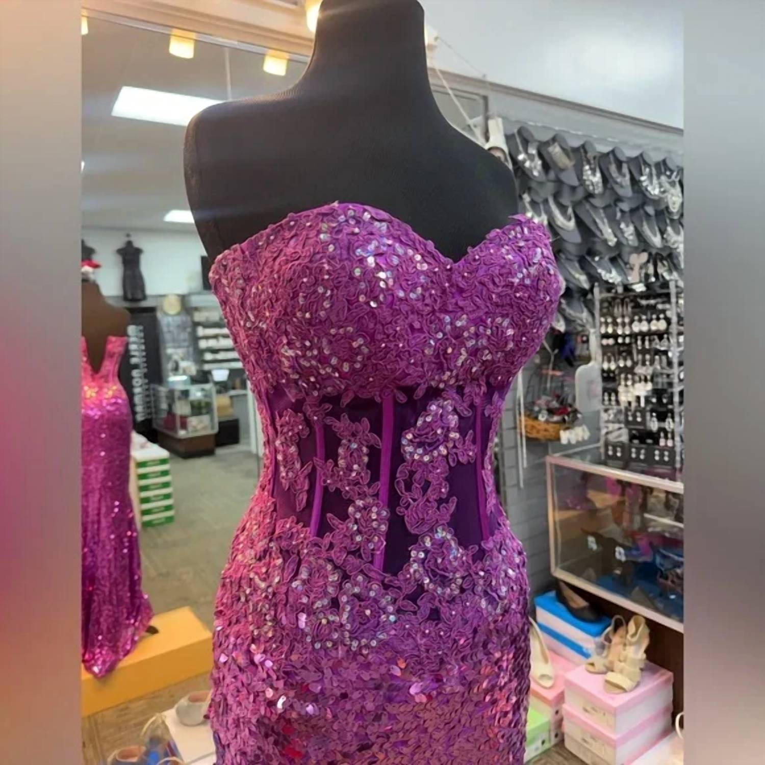Tiffany Designs - Women's Sequined Prom Dress