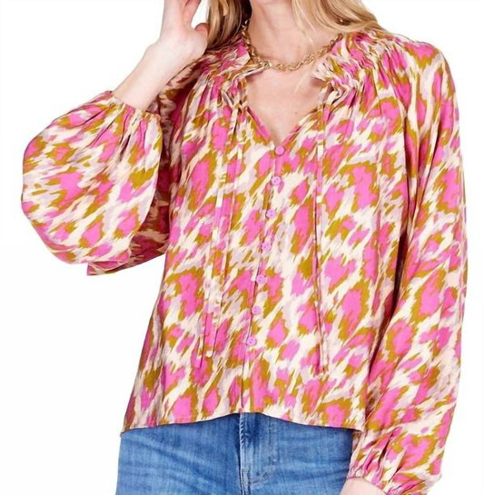 Joy Joy - Elastic Neck Peasant Top