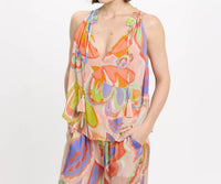 Miss June Paris Erika Top in peach - women's tank top - detail view