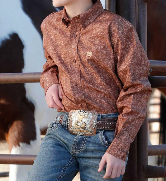 Cinch - Boy's Paisley Long Sleeves