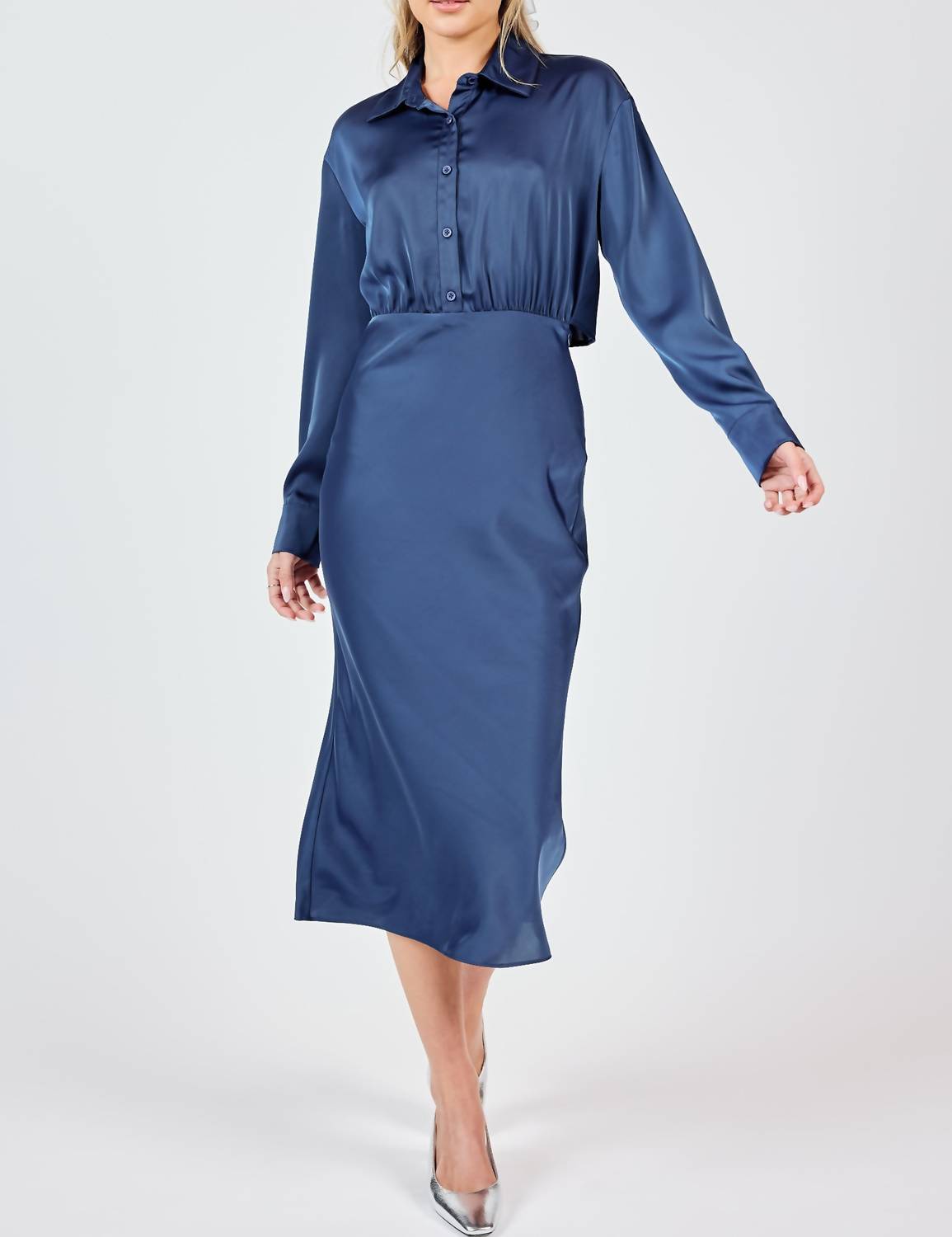 Sadie & Sage - Last Night Shirt Midi Dress