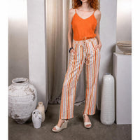 Paparazzi - LINEN EMBROIDERED BUTTON-UP SLEEVELESS TOP