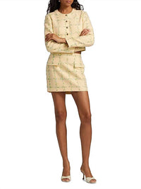 Amanda Uprichard - Perth Check Tweed Miniskirt