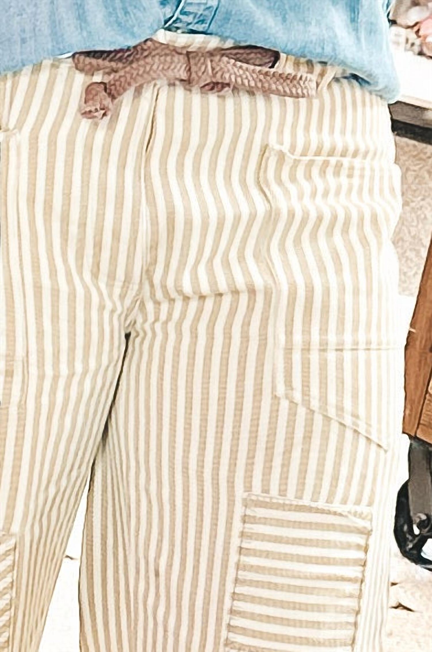 Bibi - Barrel Stripe Pants