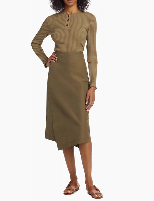 Vince - Utility Panelled Wrap Asymmetric Skirt