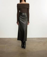Enza Costa - CASHMERE LONG SLEEVE OFF-SHOULDER TOP