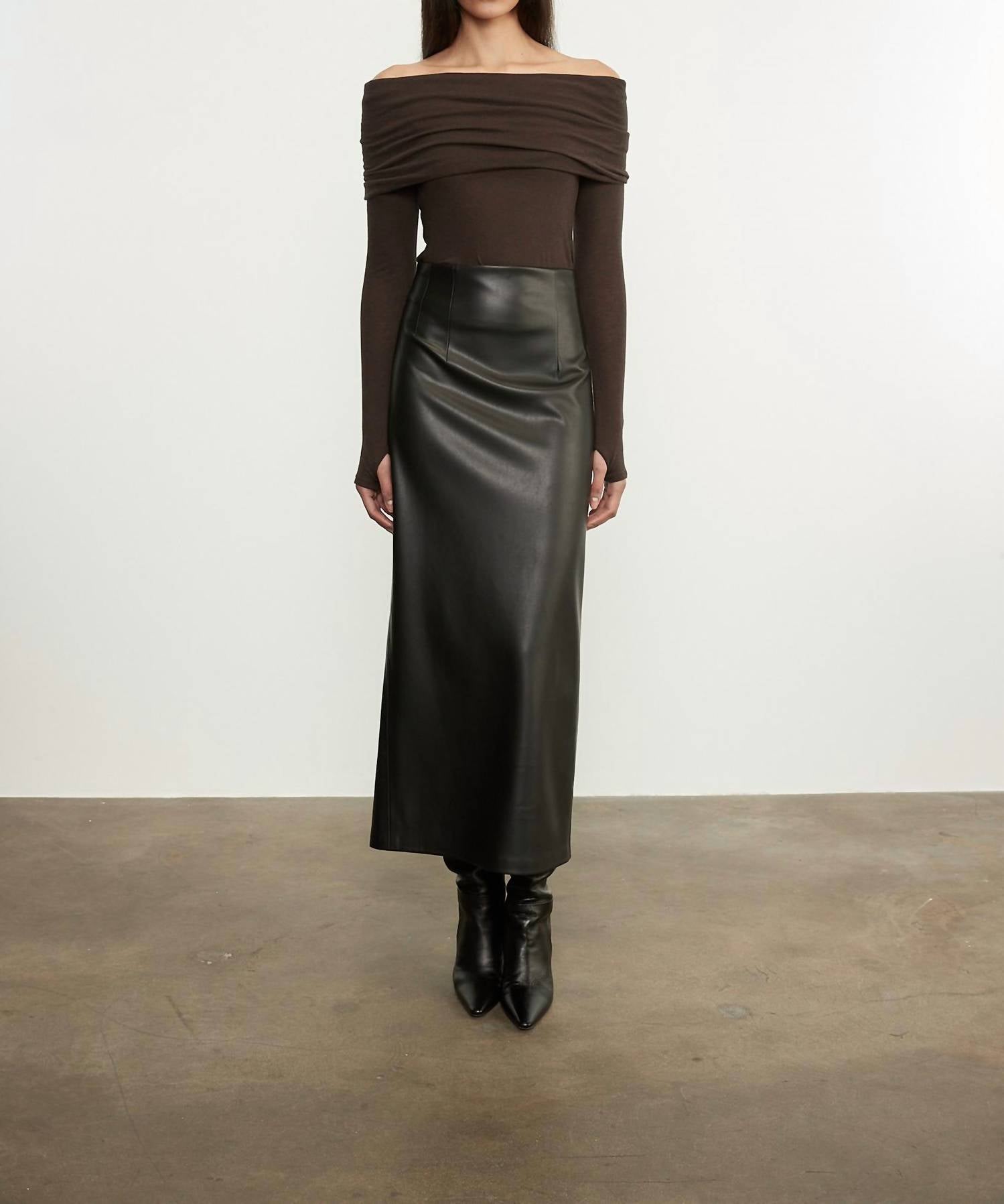 Enza Costa - CASHMERE LONG SLEEVE OFF-SHOULDER TOP